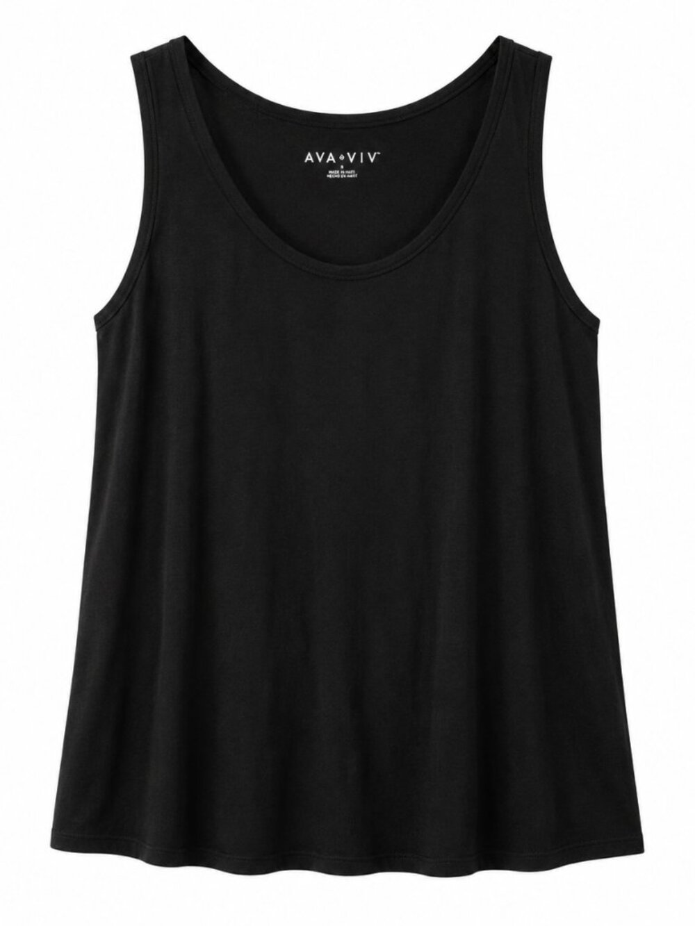 AVA AND VIV BLACK TANK WOMEN 1X